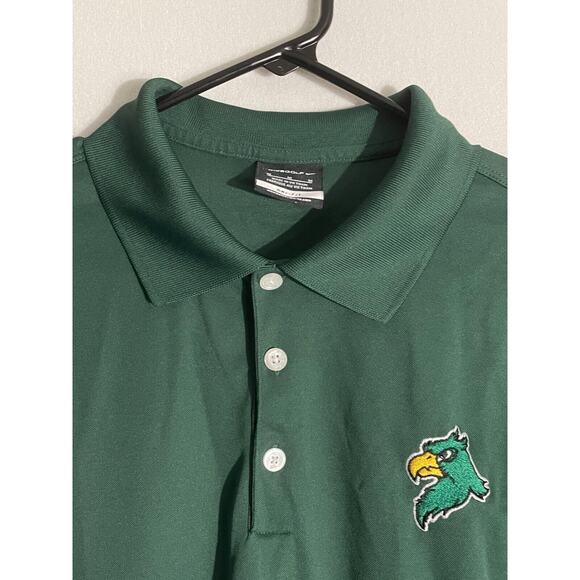 Nike Golf Dri Fit Mens Size Medium Green Polo Shirt Green Eagle Logo - Picture 6 of 12